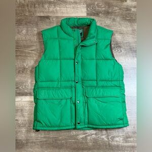 J Crew Men’s Green Nordic Puffer Vest XL Primaloft